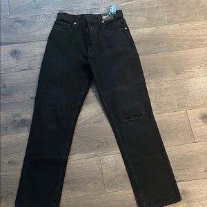 Express Women’s Dark Black Straight Jeans-Sz 0